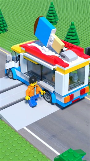LEGO Train vs Car - Crossing Ride Fail #shorts