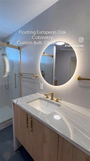 Luxury Luxury Shower Remodel in Austin TX | Bronze Fixtures + Large Format Tile