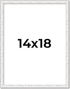 14x18 Frame White Distressed Solid Wood Picture Frame Width 0.75 Inches | Interior Depth 0.5 Inches | Kingsley White Frame Complete with UV Acrylic, Foam Board Backing & Hanging Hardware