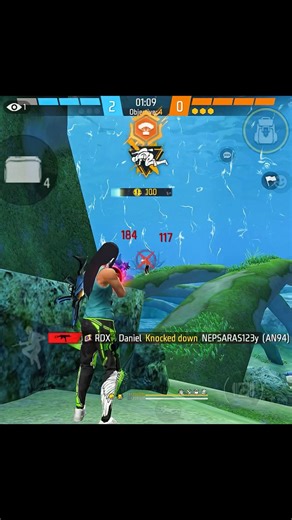 Free Fire NEW Water World Map 🌊 1v4 Clutch 😱 #shorts