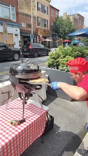 Come Make a Real Brick Oven Pizza With Me 🍕🔥 #tinybrickoven #pizzaoven #baltimore