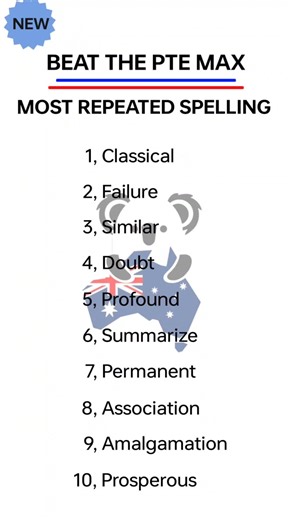 Most Repeated Sentence in pte exam | pte listening spelling list 2025 #pte #pte2026