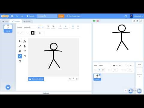 How to make a stickman walk animation-Scratch