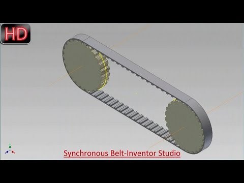 Synchronous Belt-Inventor Studio (Video Tutorial) Autodesk Inventor
