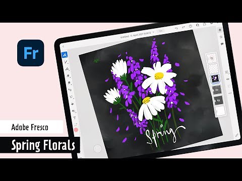 Beginner ADOBE FRESCO Tutorial | How to draw Spring Florals