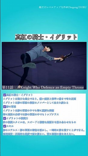 [俺だけレベルアップな件]紅の騎士イグリッド#アニメ #漫画#俺だけレベルアップな件