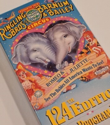 1994 Ringling Bros & Barnum Bailey VHS tape, Video program 124th Romeo Juliette | eBay