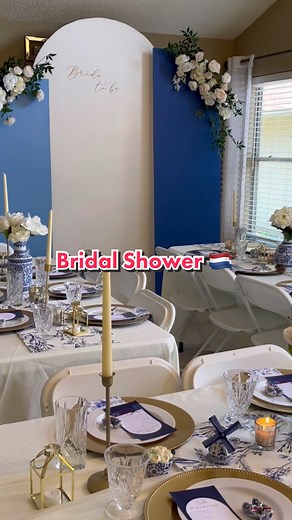 Dutch Style Bridal Shower with Blue and White Decor