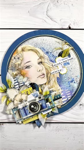 Happy Sunday! 💙 The idea for this project pop up in my head and I decided to go for it! I mixed many elements and focused my attention on creating layers. 🥰 📌Products List -Stamperia Allegro Ink(Milk White) -Distress Oxide Spray (Chipped Sapphire, Tumbled Glass) -Tim Holtz Alcohol Ink Air Blower -Studio Light Grunge Collection Stencil -Ranger Texture Paste (white opaque) -Mintay Art Journal Blue Portraits -49 and Market Ochre Ephemera Pack -49 and Market Acetate Filmstrips -49 and Market Vint