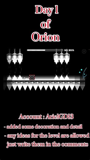 Day 1 of Creating a Geometry Dash Level