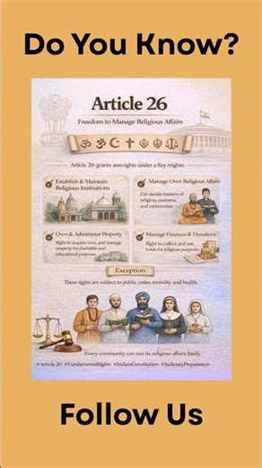 Article 26 of Indian Constitution | Hindi Law Shorts | Advocate Amit Arya