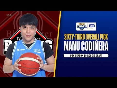Manu Codiñera is the SIXTY-THIRD overall pick | PBA Season 50 Rookie Draft