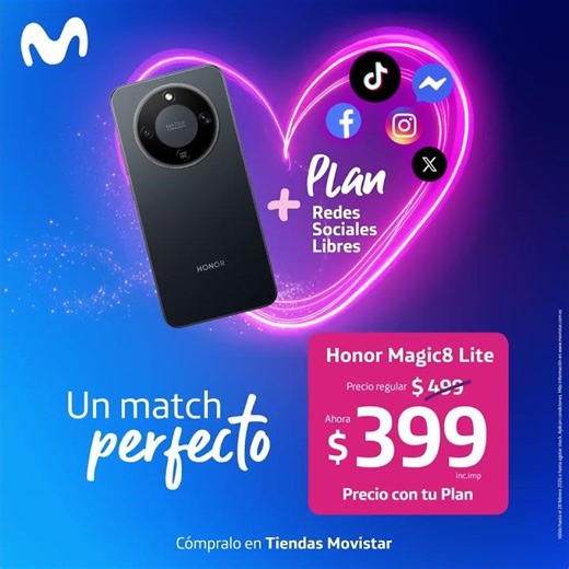 Honor Magic8 Lite $399 en Plan