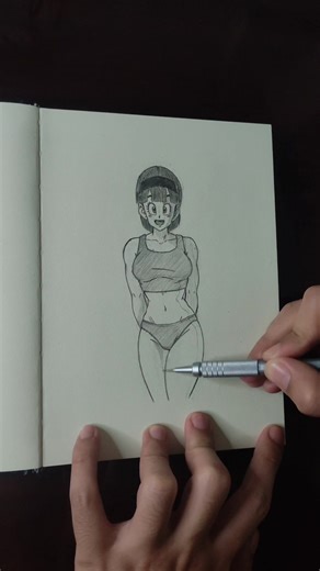 Drawing Bulma from DragonBall #bulma #dragonballz #akiratoriyama #anime #drawing #easter #fyp