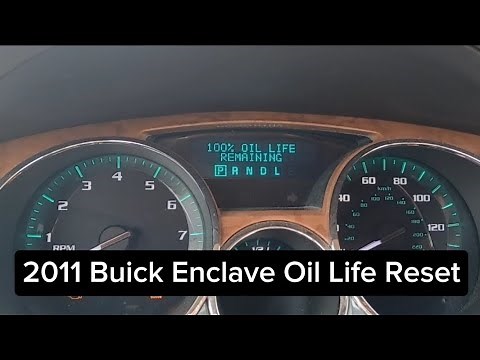 Oil Life Reset Procedure- 2011 Buick Enclave