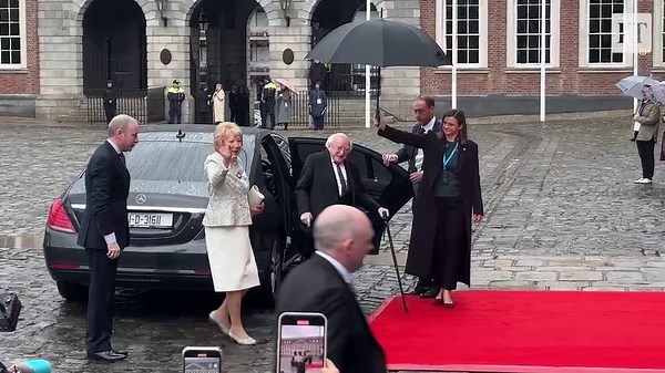 Ireland’s 10th president - Michael D Higgins arrives for Catherine Connolly's inauguration