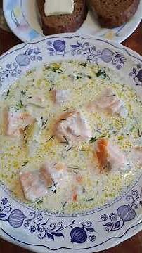 Finnish Creamy Salmon Soup 🍜. It’s very hearty and delicious 😋, simple and quick to make 👍