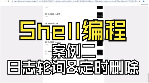 Shell编程-案例二(日志轮询&定时删除)