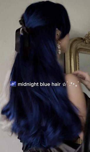 Midnight Blue Hair Color Inspiration