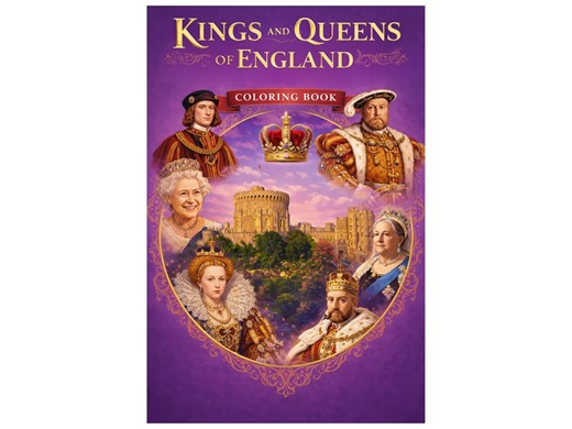 British Royal History Coloring Book – Kings and Queens of England (printable PDF) - Etsy