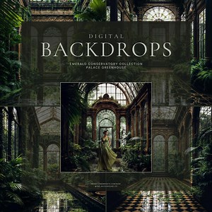 Palace Greenhouse Digital Backgrounds | Baroque Magic Forest Romantic Garden | Photoshop Backdrop Overlays | Fine Art, Fantasy, Maternity - Etsy