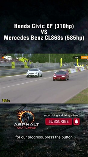 🤔 CLS 63s VS Honda😱😱😱 #mercedes #honda #race