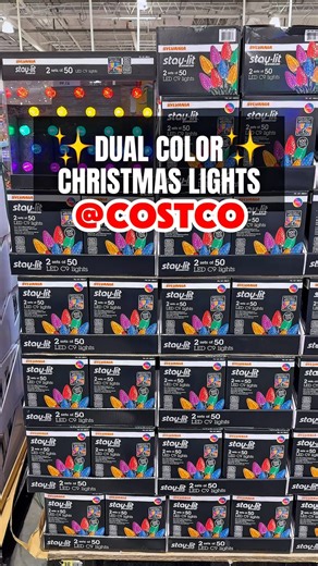 Costco just stocked Sylvania StayLit Dual-Colored 100-Count Lights for $23.99, and they’re the ultimate holiday decorating essential. Bright, durable, and designed to keep glowing even if one bulb goes out—share with a friend who loves Christmas lights! #costcofinds #costcowonders #costcoinfluencer #costco #sylvania #holidaylights #costcochristmas #costcodecor #costcoseasonal #costcodeals | Costco Wonders