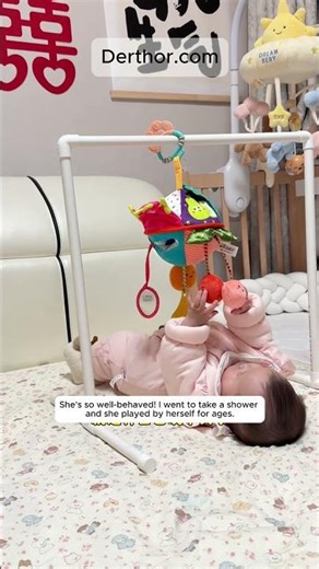 She's so well-behaved! I went to take a shower and she played by herself for ages.