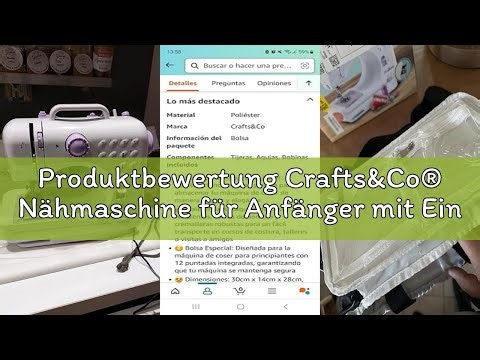 Produktbewertung Crafts&Co® Nähmaschine für Anfänger mit Eingebautem LED-Licht und Fußpedal | 12 Sti