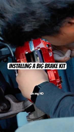 Finally got on probably the biggest “must do” mod for track use #ndmiata #miata #brakes #trackcar