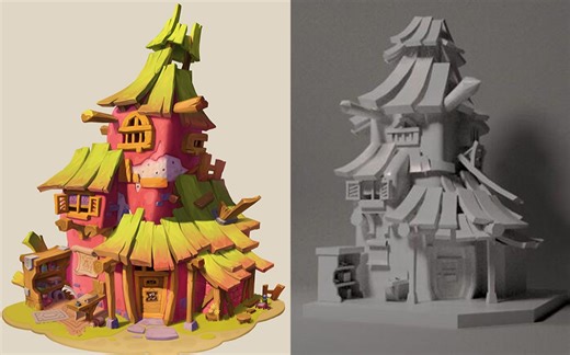 3DMAX场景建模：3D基础房屋搭建 渲染全过程讲解教程