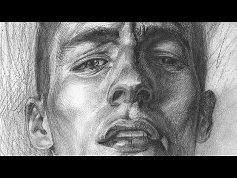 how to draw a male face -realistic pencil drawing
