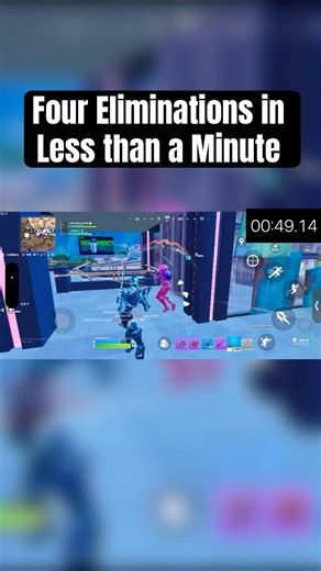 Fortnite Four Eliminations in less than a minute
