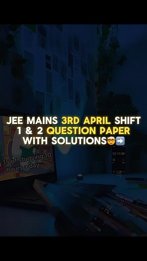 IIT JEE Preparation on Instagram: "Comment ‘Paper’ to Get 3rd April Shift 1 & 2 JEE Mains 2025 Question Paper with Solutions PDF Link in Your DM! JEE Mains 2025, JEE Mains 2025 Question Paper, JEE Mains April Attempt Question Paper #jee #jeemain #jeemains #jee2025 #iitjee #iitjeepreparation"