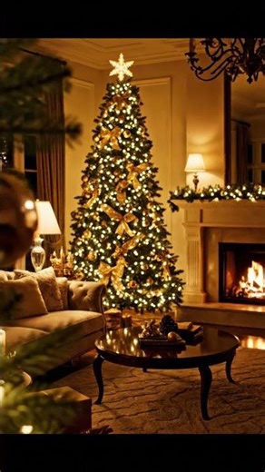 Luxury Cozy Christmas Living Room ✨🎄 | Elegant Holiday Ambience
