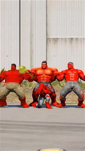SPIDER-MAN VS RED HULK SUPERHEROES BATTLE #gta5 #shorts #spiderman #hulk