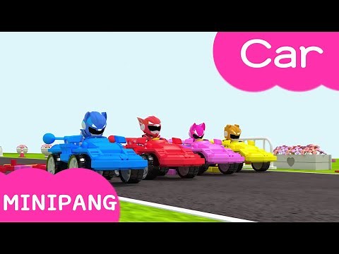 Learn colors with Miniforce | car | cars | Color car | slide | Color play | Mini-Pang TV 3D Play