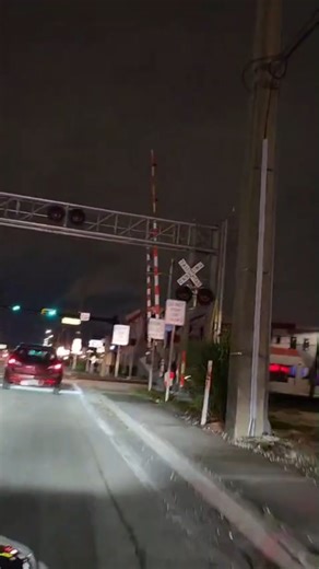 Hood Railroad Crossing at Night Hollywood Florida