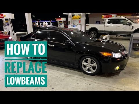 2011 ACURA TSX: Low beam headlight replacement