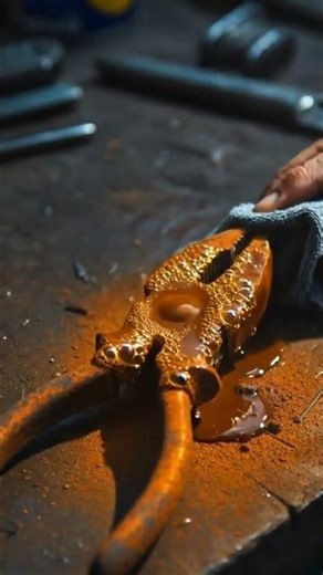 Rusty Pliers Restoration with WD-40 | Satisfying Rust Removal Macro ASMR 🔧 #rustcleaning #viral