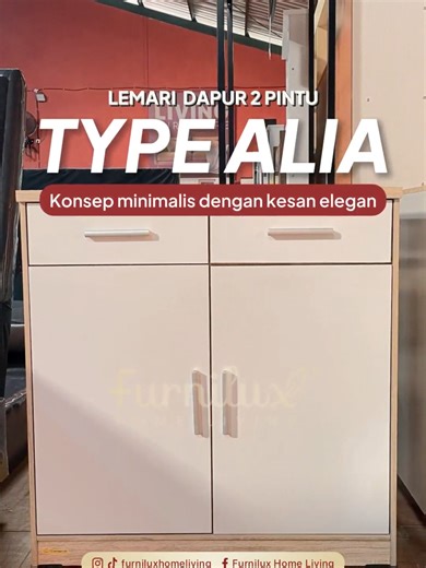 🍳✨ LEMARI DAPUR 2 PINTU ALIA Dapur rapi, masak jadi lebih happy! Desain minimalis dengan ruang penyimpanan yang pas untuk kebutuhan harian 🏡 Buka setiap hari jam 08.00 - 18.00 WIB 📍MEDAN Jln. Medan - Binjai KM 13,8 (Google Maps:Furnilux Home Living) 📍PEKANBARU Komplek Pergudangan Avian Blok A 27, Jalan Siak II, Payung Sekaki, Pekanbaru 📍PALEMBANG Jln. Tj. Siapi-Api Komplek Pergudangan Palembang Star 1 Blok C. 5 & 6, Palembang Pembayaran CASH dan KREDIT ✔ 📱online ORDER WA 085217883456 atau 