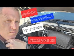 How to check the oil in a Mercedes Sprinter van...Mercedes winnebago...and many more!