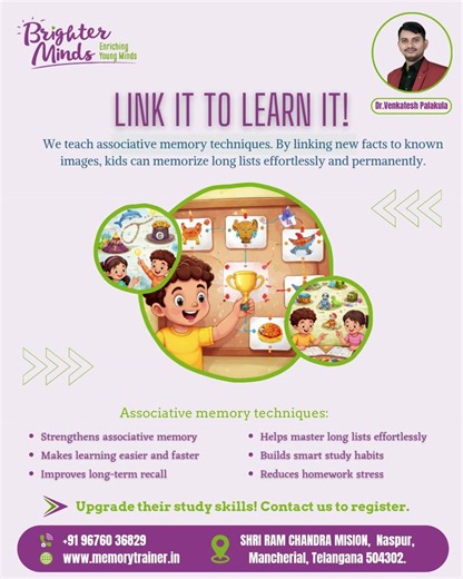 Master Long Lists Effortlessly: Associative Memory Hacks for Kids 🧠 | Dr. Venkatesh Palakula