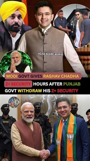 MODI GOVT GIVES RAGHAV CHADHA ZSECURITY #ModiGovernment#RaghavChadha#ZSecurity#IndianPolitics