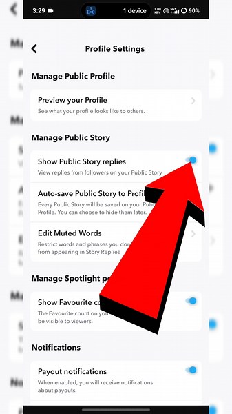 How to enable Snapchat Show Public Story replies 2026 | Snapchat Hidden setting #shorts #snapchat