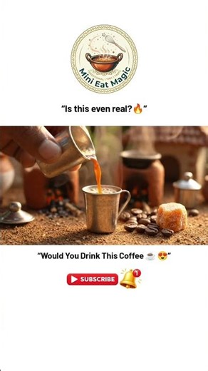 Is this even real? ☕️😳 Tiny Filter Coffee! (So Satisfying Village Style) ✨ #ASMR