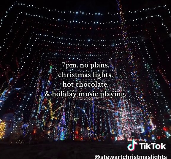 7pm. no plans. christmas lights. hot chocolate. & holiday music playing. Now open every day through January 3rd! 🎅 Santa appears every night! 🌟 Over 7 MILLION lights 🎈 Hundreds of inflatables 🍿 Concessions & festive treats 📍 4279 Wyman Rd, Fayetteville, AR Hours: ✨ Friday & Saturday: 4:30 PM – 11 PM ✨ Sunday – Thursday: 5 PM – 10 PM Bring the family, make memories, and walk through one of Arkansas’ most magical holiday traditions! 💫 #christmas #christmastok #cozylittlechristmas #cozy #chri