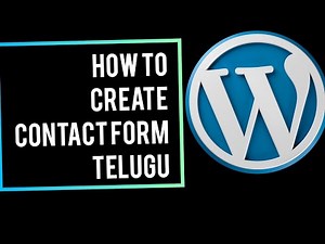 How to create contact form in wordpress telugu || Wordpress Telugu
