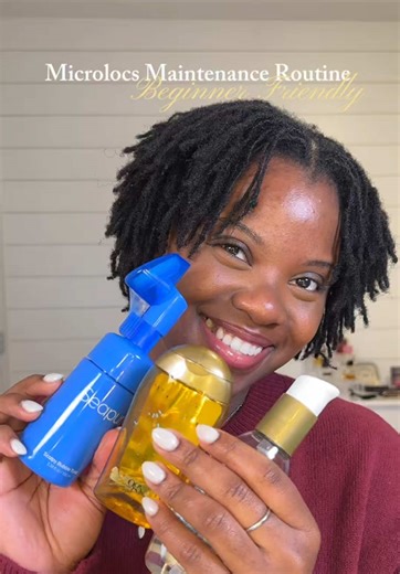 Microlocs don’t need much just consistency, moisture, and love 🤍 Beginner friendly routine that can keep your locs healthy and light. Products I used: 1.Scalpy bubble tonic @Seapuri US 2.Renewing Argan oil of Morocco @OGX Beauty 3.Nourishing coconut milk anti breakage serum @OGX Beauty • • • #microlocsjourneybegins💕 #microlocscare #locmaintenancetips #beginnermicrolocs #healthylocshealthyscalp
