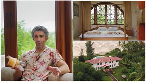 Step inside Jim Sarbh's massive sea-facing bungalow with Parsi-style decor and old-timey TV sets